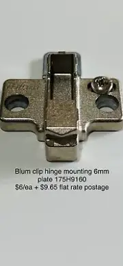 blum Clip Mounting Hinge Plate 6mm