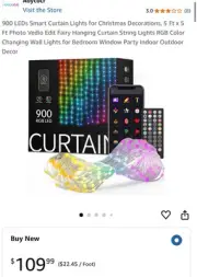 Curtain String Lights 900 RGB LED Indoor / Outdoor - Fun Decor