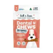 Bell & Bone Dental Chews - Salmon & Carrot 7Pk Treat Big Puppies