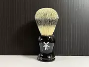 Professional wet Shaving soap cream Lather Brush Black faux Badger Black
