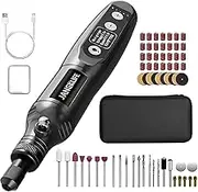 Mini Cordless Rotary Tool Kit, 5-Speed Adjustable USB Rechargeable with 67 Attachments – for Sanding, Polishing, Drilling, Engraving– Compact & Lightweight for DIY Crafts, Home Repair, Jewelry Making