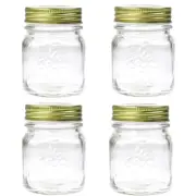 4 x Glass Conserve Jar Screw Top Food Jam Storage Preserving Container 200ML