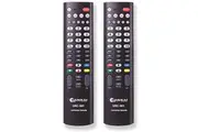 2PK Sansai 5in1 Universal TV Remote Replacement for Television VCR SAT CBL DVD
