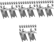 TEHAUX 4sets 12pcs Freezer Shelf Support Clips Easy Install Fridge Clip Hooks for Convenient Storage Coolers Freezers Durable Polished Design for Safe Use 12pcs*4