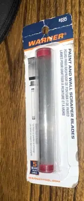 Warner's 4" Wall Scraper BLADES 5-Pack 4in - Carbon Steel Blades NOS