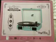 Vinyl Time Vintage-Retro Turntable- Light Purple TE-2021 Bluetooth, Aux, RCA Out