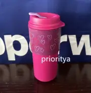 Tupperware LOVE Heart ECO To Go Travel Cup Tumbler 16oz Magenta New in Package
