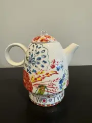 Anthropologie Mason Tea for Two Teapot with Lid Only Floral No Cups Beautiful