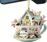 [Generic] Acrylic 2D Pendant Decor, Acrylic 2D Flat Fairytale Ornament for Chain, Women Purse Charm Collectible for Children Adults Family, Friends, Classmates
