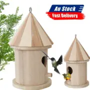Wooden Bird Nest Hanging Bird House Wall Mounted Outdoor Bird house Wooden Box.