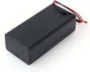 Battery Storage Box 9V Battery Holder Box with Wire ON/Off Switch, Replacement for Electronic Applications, Suitable for Small Hobby Projects