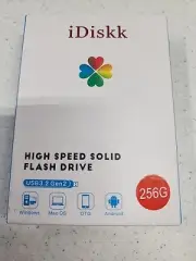 iDiskk USB 3.2 SSD Solid State Flash Drive,256gb for iPhone 15/15 Plus/15 Pro