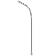 24" Microphone Gooseneck 5/8-27 Thread Flexible Tube Extension, Silver Tone