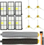 All 800 900 Series Replacement Parts Compatible with iRobot Roomba 805 850 860 861 864 865 866 870 871 880 885 890 891 960 961 966 980 981 985, 6*Hepa Filter / 6*Side Brush / 1 Set Main Brush