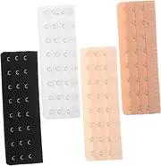 [WOFASHPURET] Flexible Adjustment Bra Clip Set 4pcs Women's Bra Extender Stainless Steel Back Bra Extension Strap