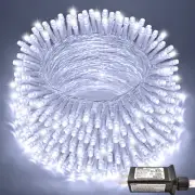 66Ft 200 LED White Christmas String Lights Indoor Bedroom, Connectable String Li