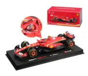 Bburago 1:43 F1 Formula SF24 Ferrari Racing Metal Car Model NO.55 Carlos Sainz