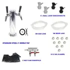 Beer Tap font Hose Draft Tower System for 2 X Ball Lock Cornelious Keg