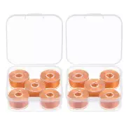 2set Prewound Sewing Bobbin Thread with Storage Plastic Case, Pale Orange