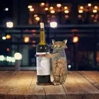Cat Wine Rack Home Decoration Craft Tabletop Cat Statue Creative Wine Bottle