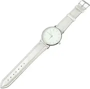 [FOMIYES] 1Pc Modern Couple Watches Stylish Silver Design Lightweight Quartz for Valentine Day and Anniversaries Unique Present for Friends and Loved Ones
