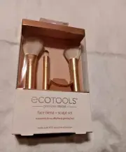 EcoTools Precious Metals Makeup Brush Face Blender Sculpt 4-Piece Set Pink Rose
