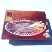 (New Open Box) Trellis Crystal Clear 8 1/2" Oval Sectional Plate Style# 323959-8