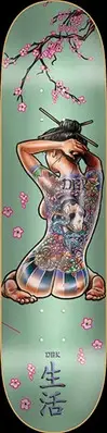 2024 DGK Serenity Mint Foil Geisha Skateboard Deck 8.25" Dirty Ghetto Kids