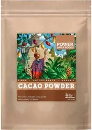 Power Super Foods Cacao Powder Kraft Bag Certified Organic 500g