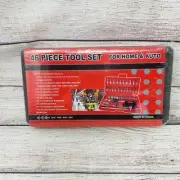 46-Piece Home & Auto Tool Set w/ Ratchet, Sockets & Extension Bars in Blow Case