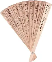 Vintage Wooden Hand Held Fan – Folding Fan, Wood Fan | Handmade Handheld Fan for Wedding Decorations, Baby Shower, Vintage Party Favors, Elegant Cooling Accessory for Outdoor Events