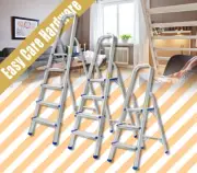 Aluminium Multi Purpose Folding Ladder 3 4 5 Step Non Slip Platform Light Weight
