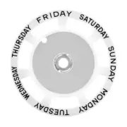 DAY DISC FOR TUDOR PRINCE DAY DATE WATCH MOVEMENT 2834-2 2836-2 2846 2878 WHITE