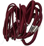 18 Thick And Thin Burgundy Red Hair Elastics Bands Bobbles Accessories Back To School Colours for Women Girls by Glitz4Girlz
