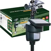Yardeen Solar Motion Sensor Sprinkler, Adjustable Garden Water Sprayer with Stake.