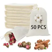spice bags for cooking muslin 3x4 small cloth with drawstrings small reusable