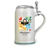 2024 Munich Oktoberfest Stein with Pewter Lid - Genuine Krugs - Stocked in USA