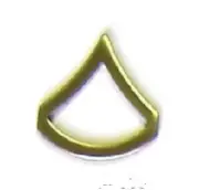 MILITARY HAT LAPEL PIN - ARMY E3 PRIVATE FIRST CLASS RANK PIN - NEW
