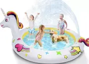 91” Inflatable Unicorn Sprinkler Pool / Splash Pad for Kids / Dogs / Summer Fun