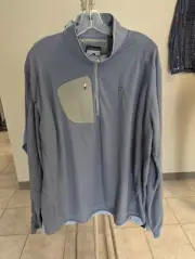 NWT MEN'S STRAIGHT DOWN BASELINE PULLOVER, SIZE: 2XL, COLOR: SLATE BLUE (M6)