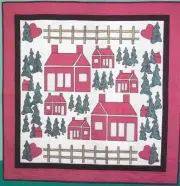 New Pieced and Applique Quilt Pattern I'LL BE HOME FOR CHRISTMAS 45½"X45½"