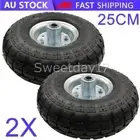 X2 10" REPLACEMENT TROLLEY WHEEL WHEELS PUNCTURE HAND CART WHEELBARROW
