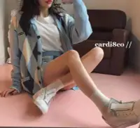 在飛比找Yahoo!奇摩拍賣優惠-CARDI 女裝 正韓 流 菱格休閒套裝 休閒 高腰 度假風