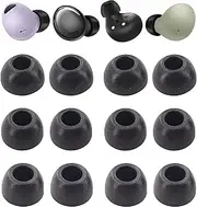 JNSA Compatible with Galaxy Buds 2 Pro Memory Foam Ear Tips 6 Pairs, Comfortable Noise-Canceling L M S 3 Size 12PCS Foam Tip Replacement for Galaxy Buds 2 Pro/Galaxy Buds 2, Black (BSB6PB)