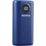 ADATA P10000QCD Power Bank (10,000mAh, Blue) USB Type-C Input & Output USB-A Out