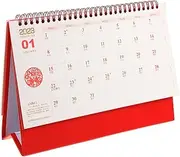 CAXUSD 2023 Rabbit Desk Calendar Home Office Accessory Tabletop Planner Month-by-month Calendar Decor