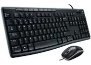 Logitech MK200 USB Media Keyboard and Mouse Combo - 1000dpi USB Full-size Keyboard, Thin profile, play/pause, volume, the Internet, e-mail 920-002693