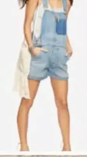 81. Ralph Lauren Denim & Supply Patchwork Overall Shorts NWT S $165