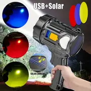 Handheld Searchlight Led Torch Light Rechargeable Spotlight Flashlight Lamp