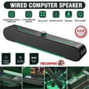 Computer Speakers Wired Speaker PC Soundbar Stereo USB Powered for Laptop Tablet